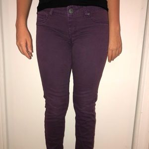 Purple skinny jeans